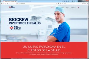 Biocrew, diseño de página web