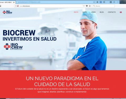 Biocrew, diseño de página web