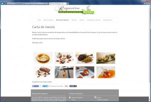 Restaurante Regueiro. Diseño página web