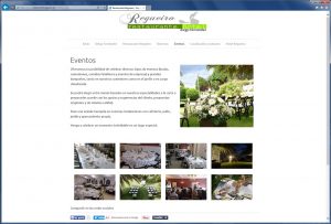 Restaurante Regueiro. Diseño página web